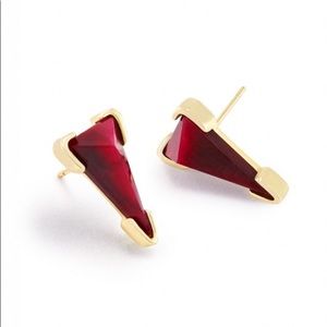 Kendra Scott Honor Stud Earrings Gold/Bordeaux